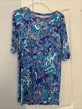 Lilly Pulitzer Blue & Aqua Floral Shift Tunic